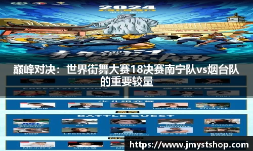 巅峰对决：世界街舞大赛18决赛南宁队vs烟台队的重要较量