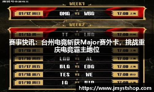 赛事快讯：台州电竞斩获Major赛外卡，挑战重庆电竞霸主地位
