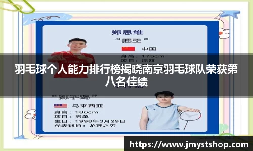 羽毛球个人能力排行榜揭晓南京羽毛球队荣获第八名佳绩